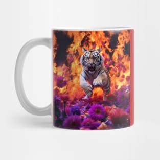 Floral Inferno Tiger Mug